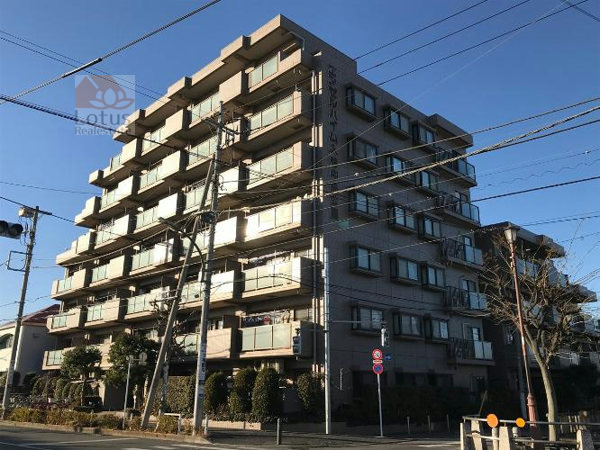 エンゼルハイム入谷中央公園外観１｜エンゼルハイム入谷中央公園は平成１０年築、７階建てのマンションです。入谷大橋通り沿いです。日暮里舎人ライナー・見沼代親水公園、舎人駅が利用可です。