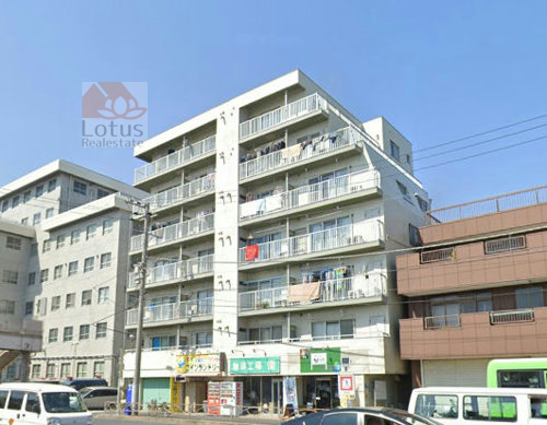 東神ダイアパレス新小岩外観２｜東神ダイアパレス新小岩は昭和５６年築、７階建てのマンションです。京葉道路に面しています。