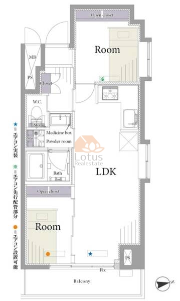 ライオンズマンション新大久保第2704間取図