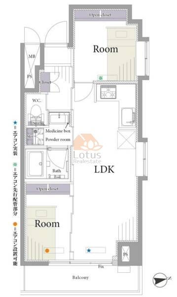 ライオンズマンション新大久保第２704間取図