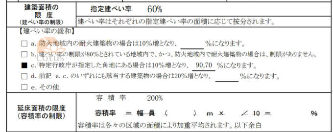 建ぺい率・容積率