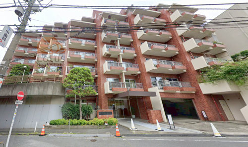 サンビューハイツ渋谷外観１｜サンビューハイツ渋谷は昭和51年築、7階建てのマンションです。代官山駅、渋谷駅から徒歩10分圏内の閑静な住宅街です。恵比寿駅も利用可です。