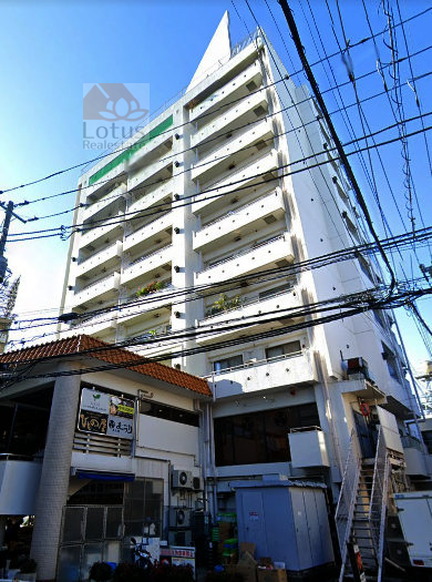 シャトレー駒沢外観２｜シャトレー駒沢は昭和５１年築、１０階建てのマンションです。玉川通りに面した立地です。田園都市線「駒沢大学」駅が利用可です。
