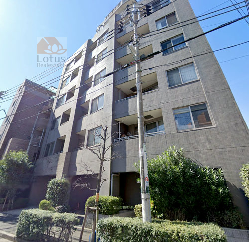 ダイナシティ中野新橋外観１｜ダイナシティ中野新橋は平成１７年築、8階建てのマンションです。丸の内線「中野新橋」駅から徒歩5分です。大江戸線「中野坂上」駅も徒歩10分圏内です。