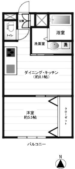 エントピア五月園7階間取図