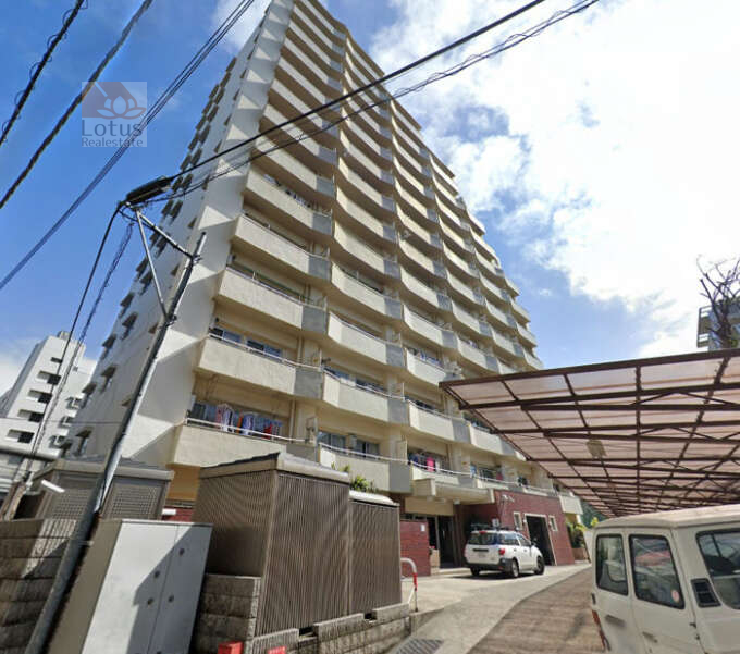 目黒グレースマンション外観１｜目黒グレースマンションは昭和４５年築、１４階建てのマンションです。ＪＲ「目黒」駅、ＪＲ「五反田」駅が利用可です。