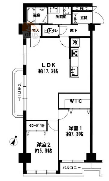 ジュネシオン平井1006間取図