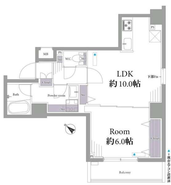 リヴシティ東大前801間取図