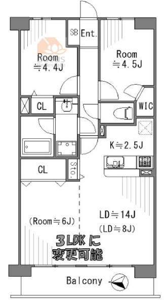 レーベンハイム西新井弐番館402間取図