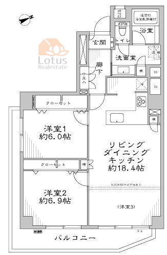 マンション新宿御苑905間取図