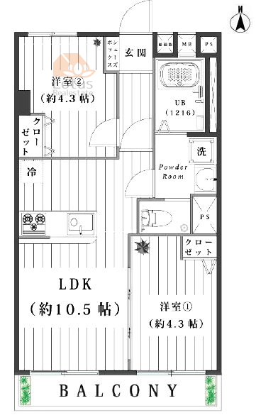 第３千歳船橋ヒミコマンション503間取図