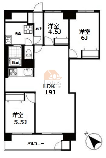 東建金町マンション926間取図