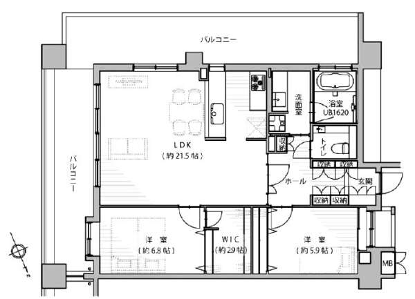 ベイサイドステージ東京1001間取図