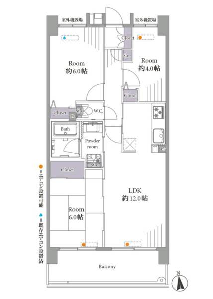 東急ドエルアルスお花茶屋607間取図