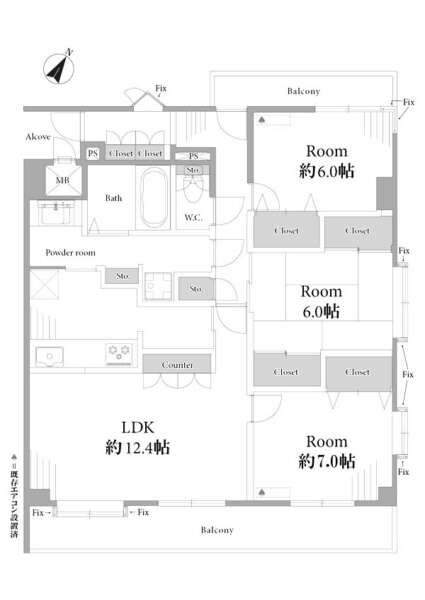 ライオンズマンション京成高砂201間取図