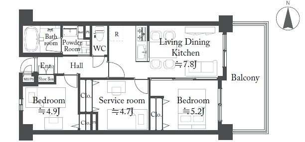 ライオンズガーデン竹の塚111間取図