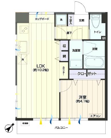 パレスマンション301間取図
