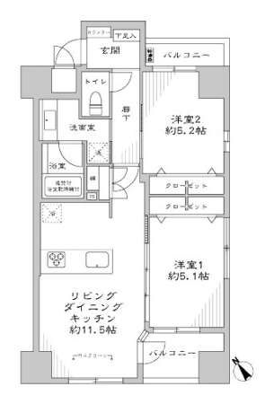 cqレジデンシャル上野301間取図