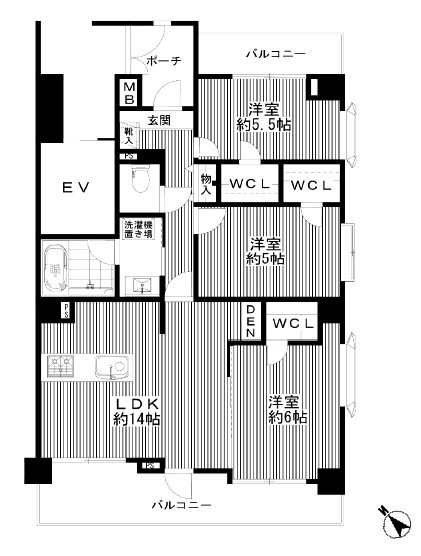 ダイアパレス西葛西404間取図