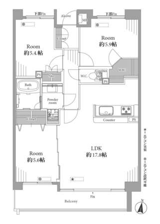 ジェイパーク田端205間取図