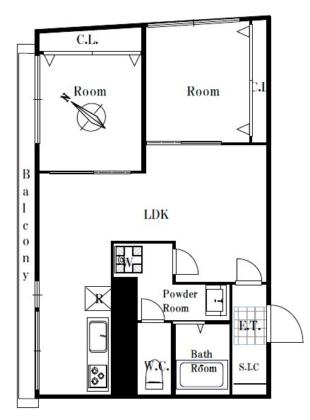 第２大盛マンション402間取図