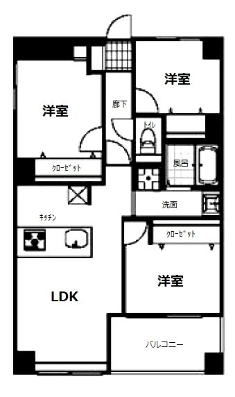 グラード舎人301間取図