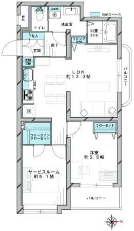 ハイツ千歳船橋205間取図