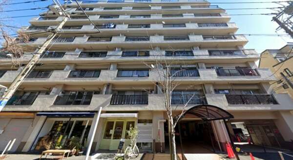 西小山サマリヤマンション外観２｜西小山サマリヤマンションは昭和48年築、9階建てのマンションです。