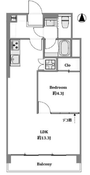 信濃町マンション23間取図