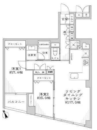 パークハイム三田503間取図