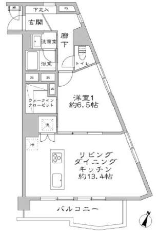 四谷コーエイマンション209間取図