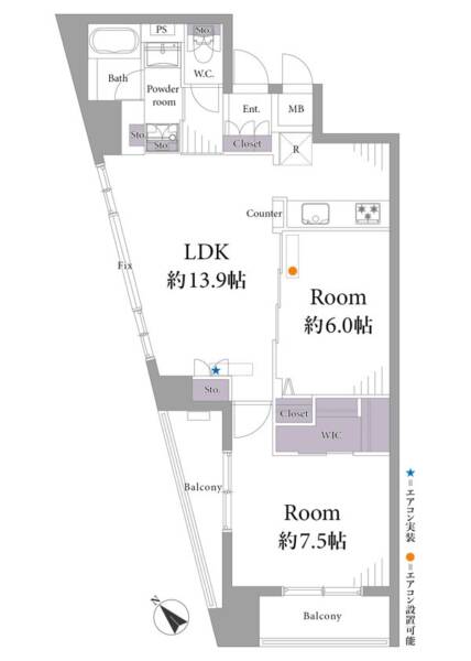 ヴェルドミール西巣鴨501間取図