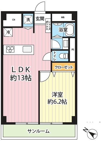 第２１宮庭マンション403間取図