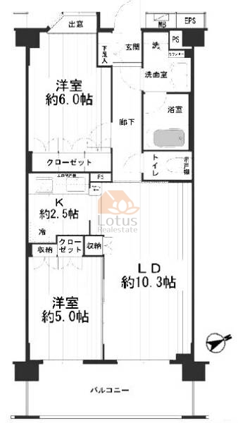 パレステージ青井ナチュラコート206間取図