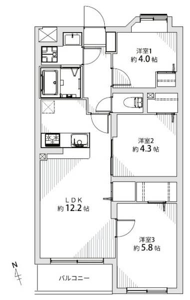 セザール西新井103間取図