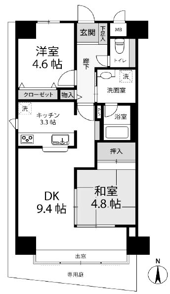 ロイヤルステージ光が丘1階間取図