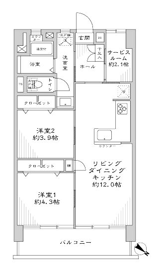 東十条ビル2-311間取図