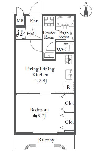 朝日プラザ八広203間取図