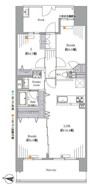 コスモ西日暮里ビューステージ603間取図