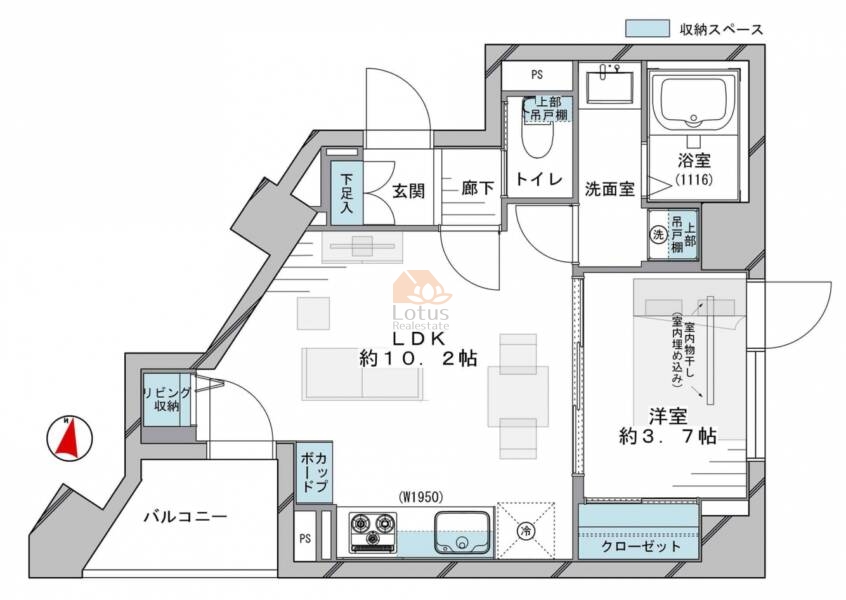 トゥールブランシュ麻布304間取図