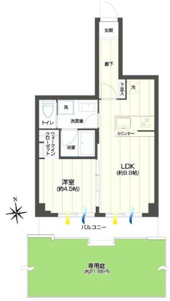 ダイアパレス大島103間取図