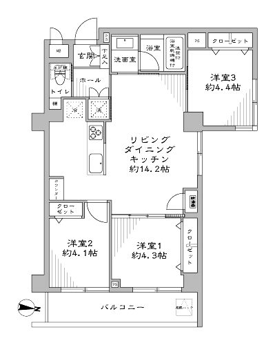 日商岩井赤羽マンション207間取図