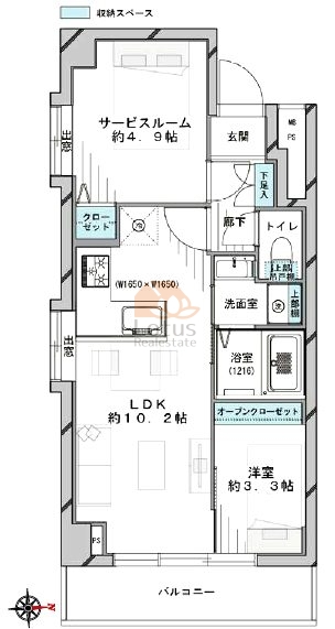 ライオンズマンション新大久保第２角部屋間取図