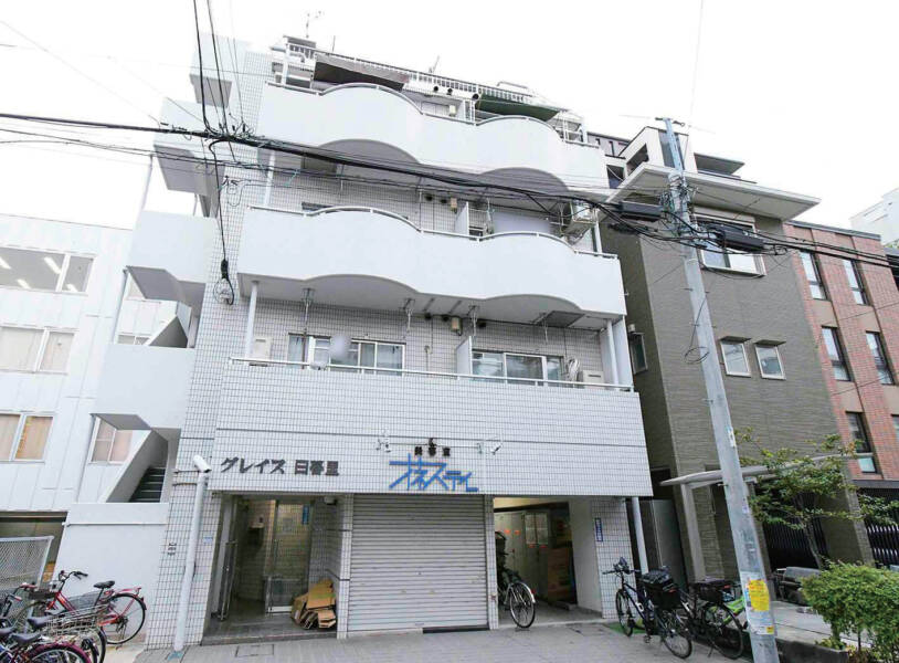 グレイス日暮里外観４｜グレイス日暮里は昭和６２年築、５階建てのマンションです。