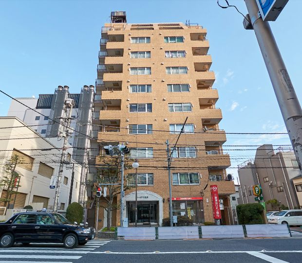 イトーピア千駄木マンション外観１｜イトーピア千駄木マンションは昭和59年築、11階建のマンションです。不忍通りに有ります。