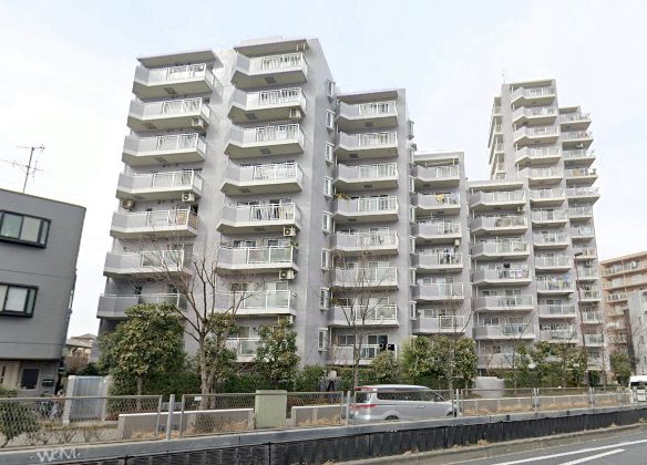 コスモ西新井クレステイジ外観３｜コスモ西新井クレステイジは平成２年築の１４階建てです。