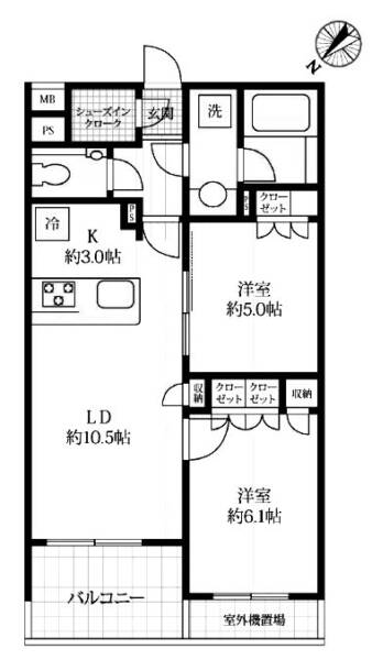 ヴェレーナ祐天寺207間取図