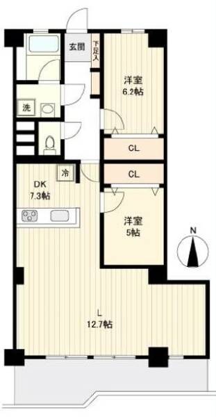 池袋第2ヒルハイム8階間取図