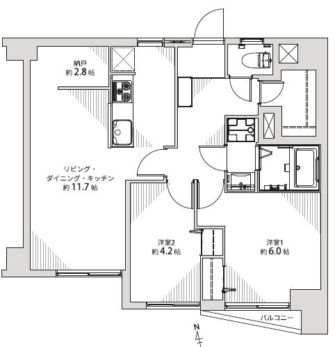 トダカ高田馬場コーポ406間取図