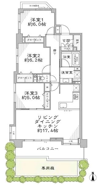 藤和シティホームズ綾瀬104間取図